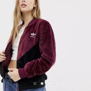 Adidas Originals Og Track Jacket In Maroon Borg